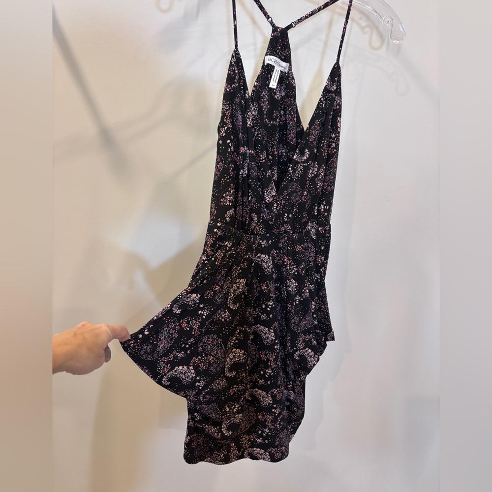 BCBGeneration Floral Paisley Black Dress